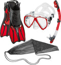 Phantom Aquatics Pecan Travel Set - Compact Snorkel Kit for Travel