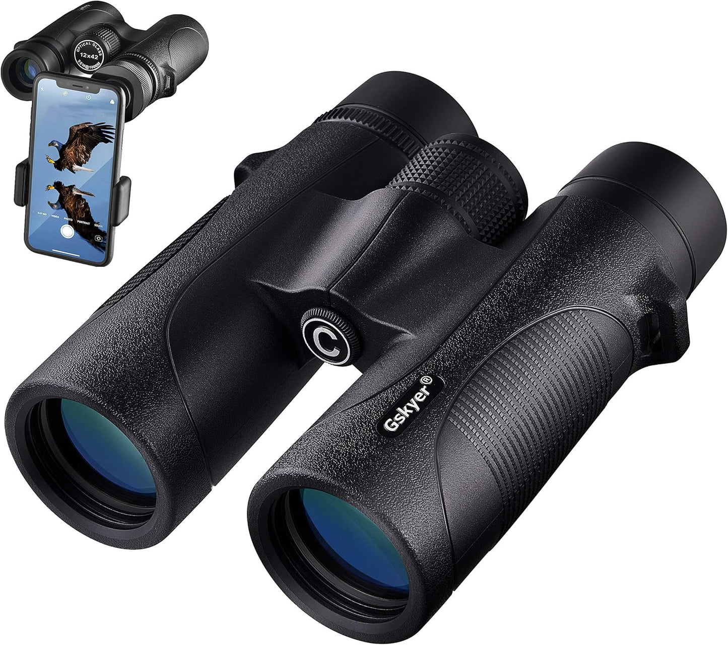 Gskyer 12x42 HD Binoculars: Powerful Zoom for Bird Watching & More