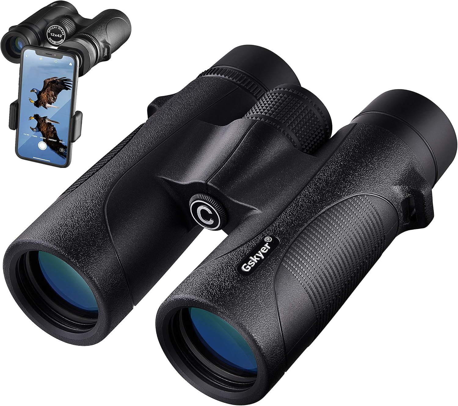 Gskyer 12x42 HD Binoculars: Powerful Zoom for Bird Watching & More