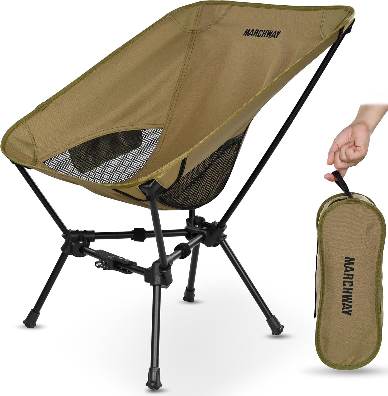 MARCHWAY Lightweight Folding Camping Chair for Outdoor Adventures