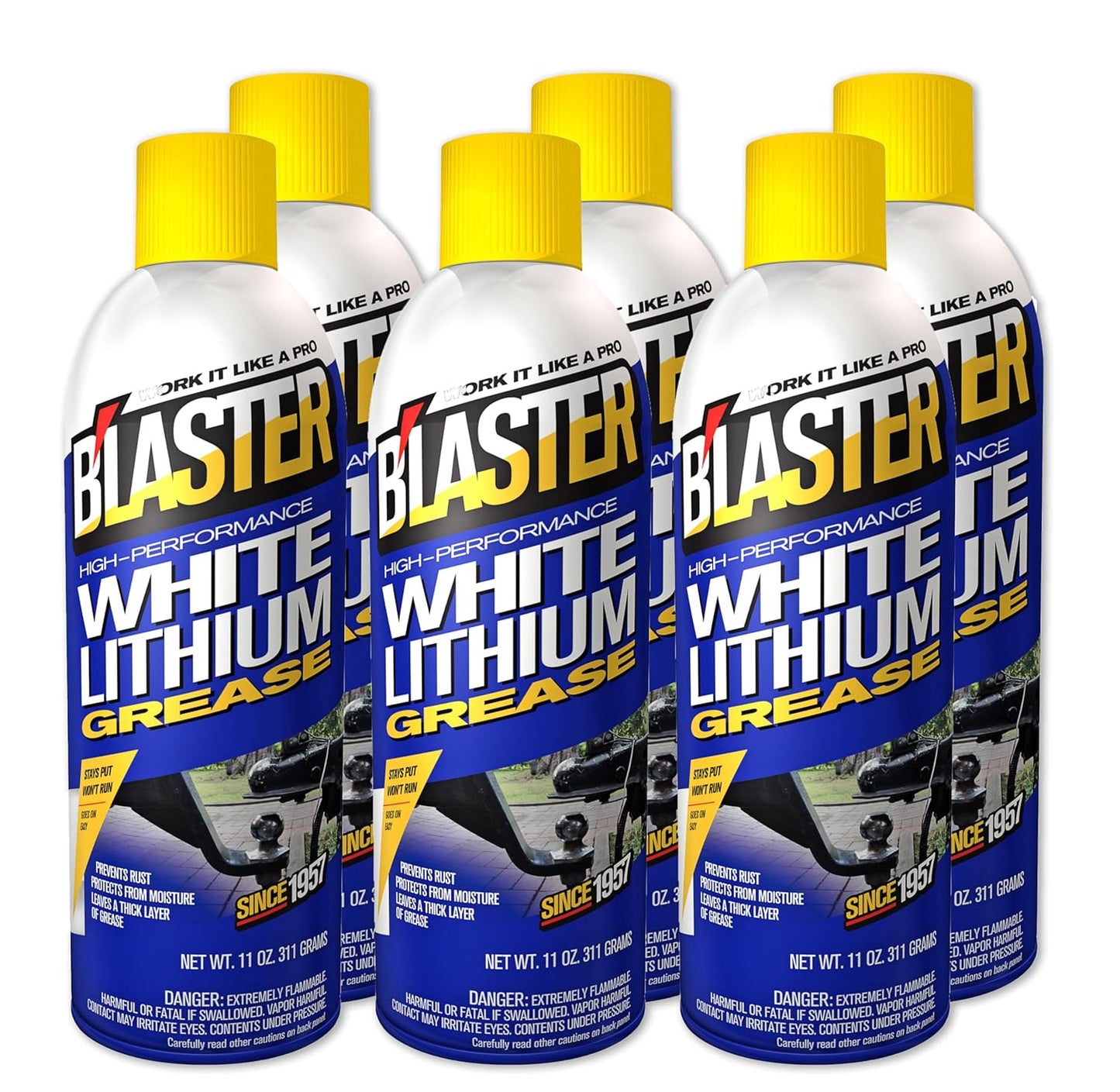 Blaster White Lithium Grease Spray for Strong Lubrication Needs