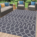 Smiry Outdoor Rug 8x10 ft - Waterproof Reversible Patio Rug