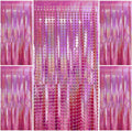Pink Streamers Party Decorations 5pcs Foil Fringe Curtain Backdrop