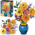 Sunflower Building Blocks with Vase Set for Adults - 1065 PCS Floral