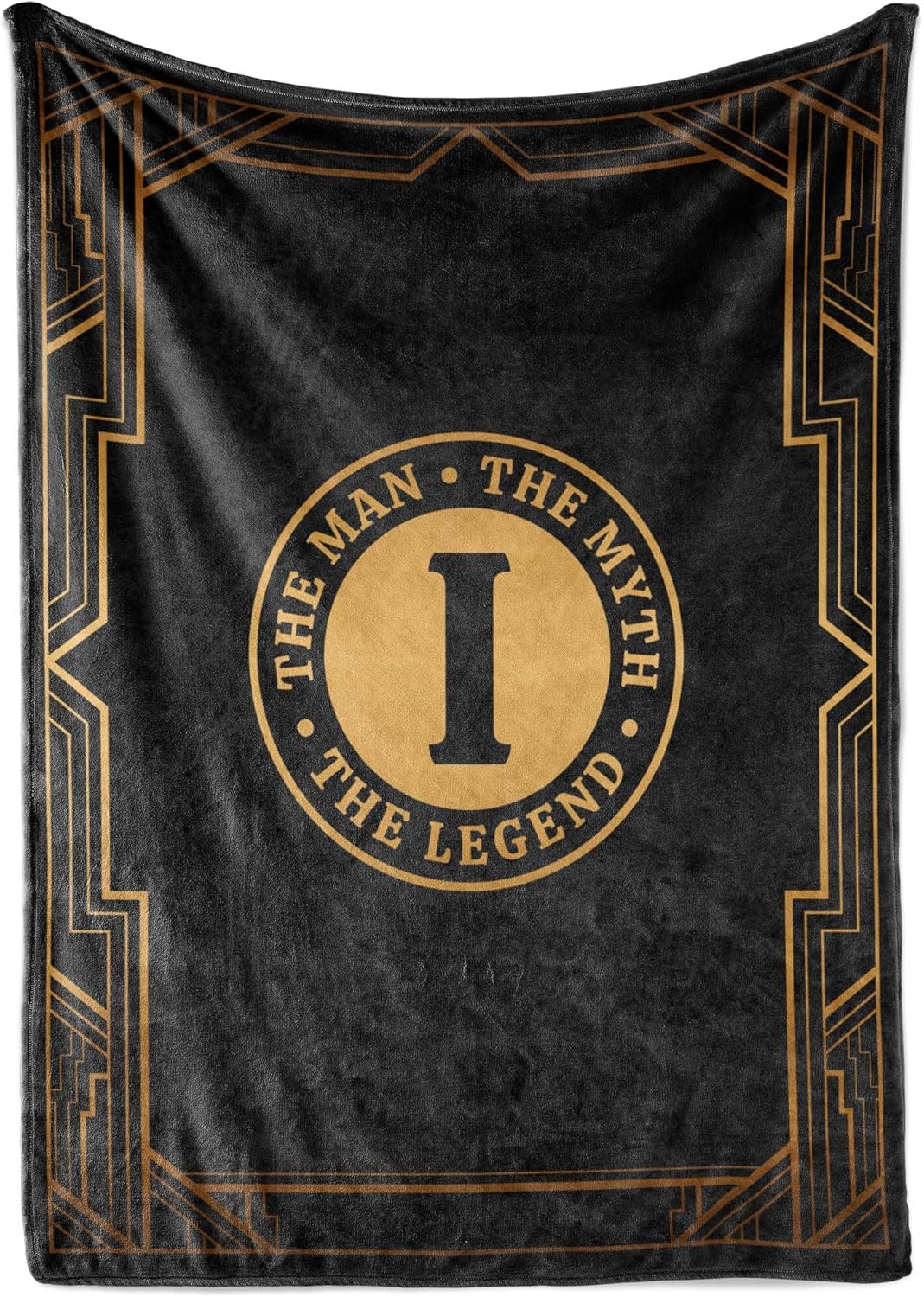 InnoBeta Initial Plush Throw Blanket for Men - Perfect Gift Idea