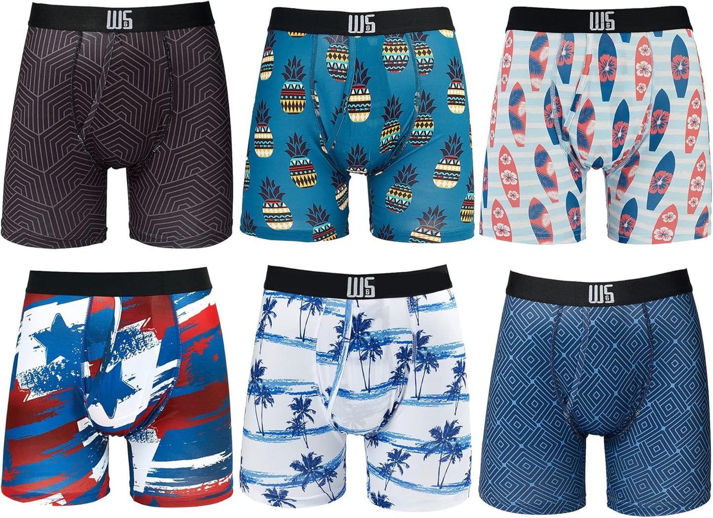 Warriors & Scholars Mens Boxer Briefs Pack of 6 for Comfort