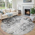 Round Rug 8ft Circle Rug Washable for Living Room and Kitchen