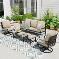 Patio Conversation Set for 5 - Cushioned Metal 5-Piece Outdoor Set
