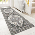 GENIMO 2X10 Hallway Runner Rug - Machine Washable Slate Gray