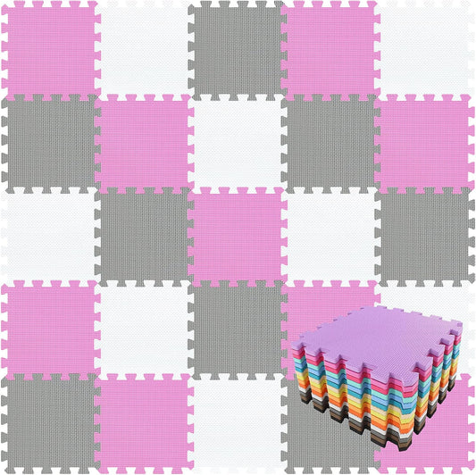 qqpp EVA Rubber Interlocking Puzzle Foam Floor Mats for Kids