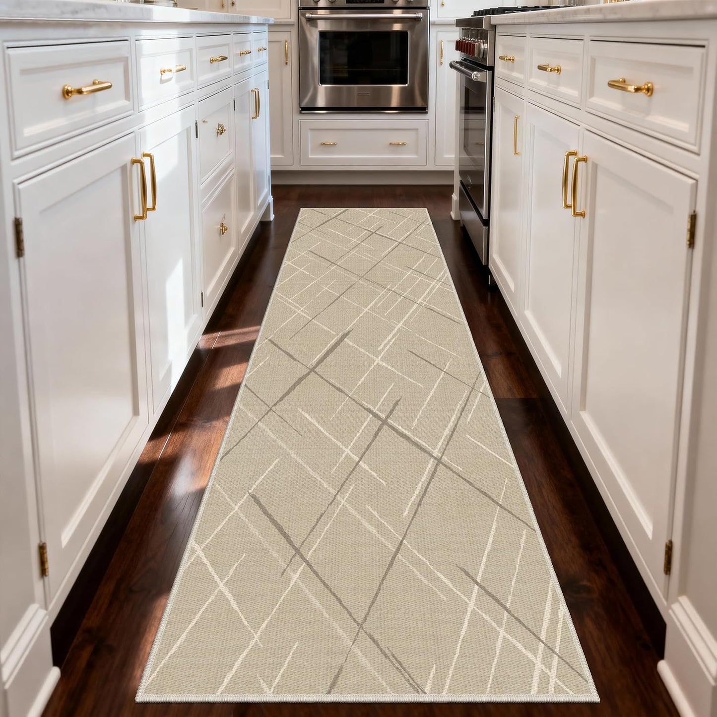 Ultra Non-Slip Kitchen Runner Rug 2.6x8 for Modern Spaces