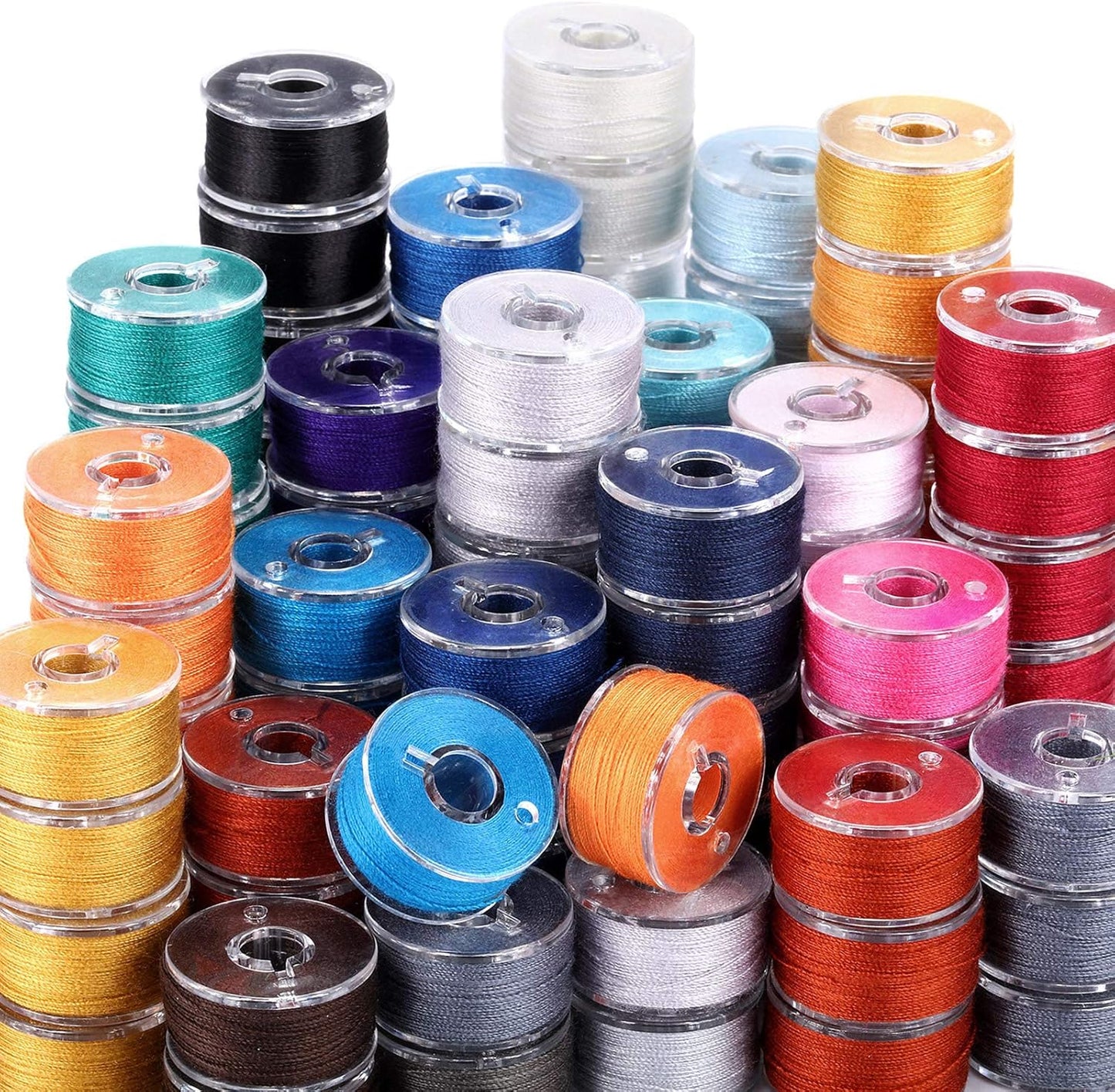 Colorful 144-Piece Prewound Bobbins Set - Fits Brother/Babylock/Janome/Singer - EBOOT