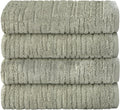 CloudSoft Cotton Luxury 4 Pc Bath Towel Set, Sage - Plush 600 GSM