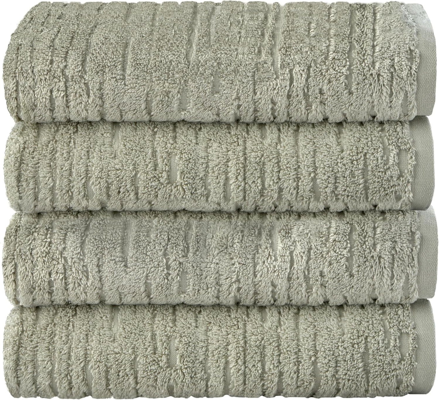 CloudSoft Cotton Luxury 4 Pc Bath Towel Set in Sage Color