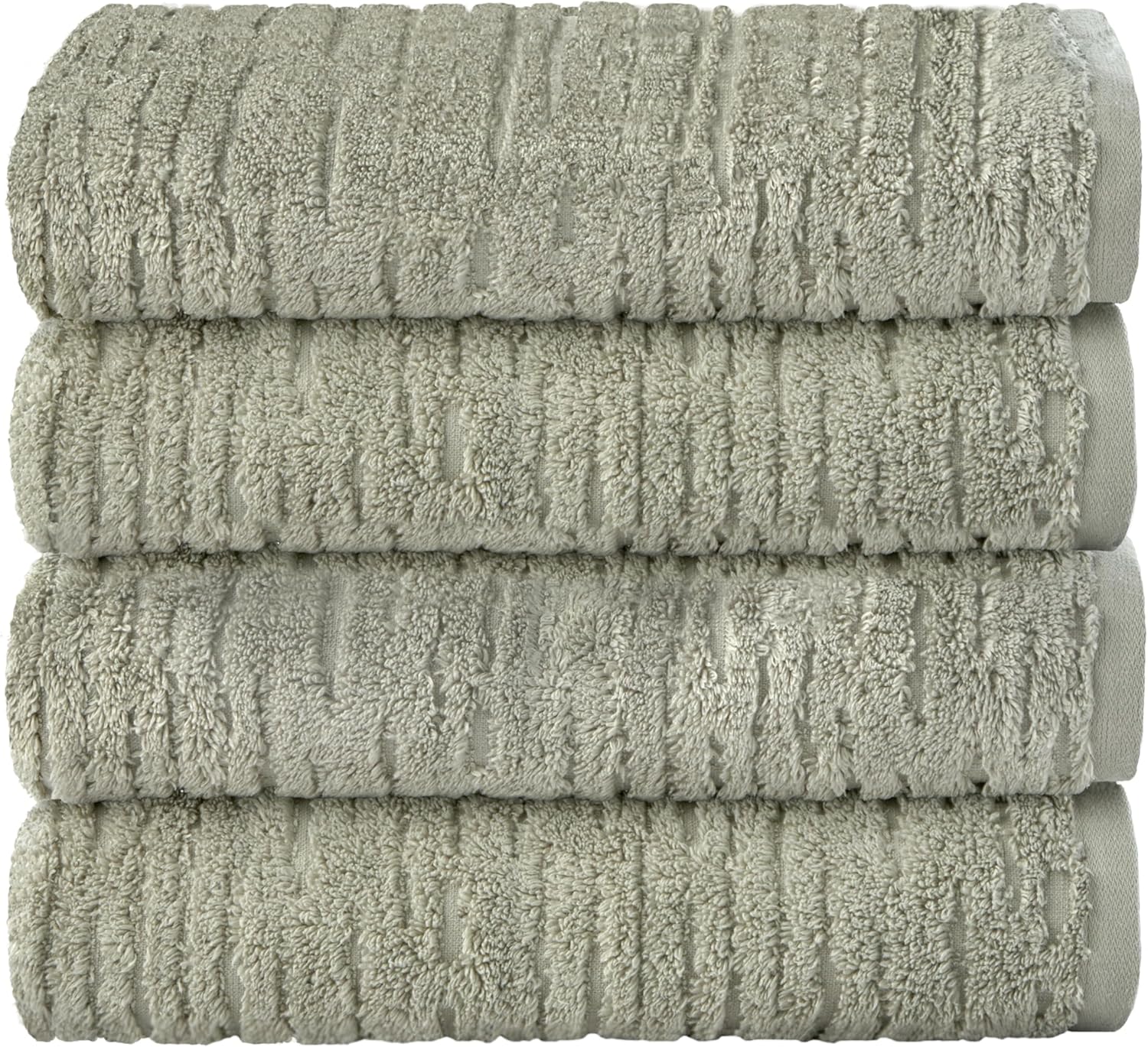 CloudSoft Cotton Luxury 4 Pc Bath Towel Set in Sage Color