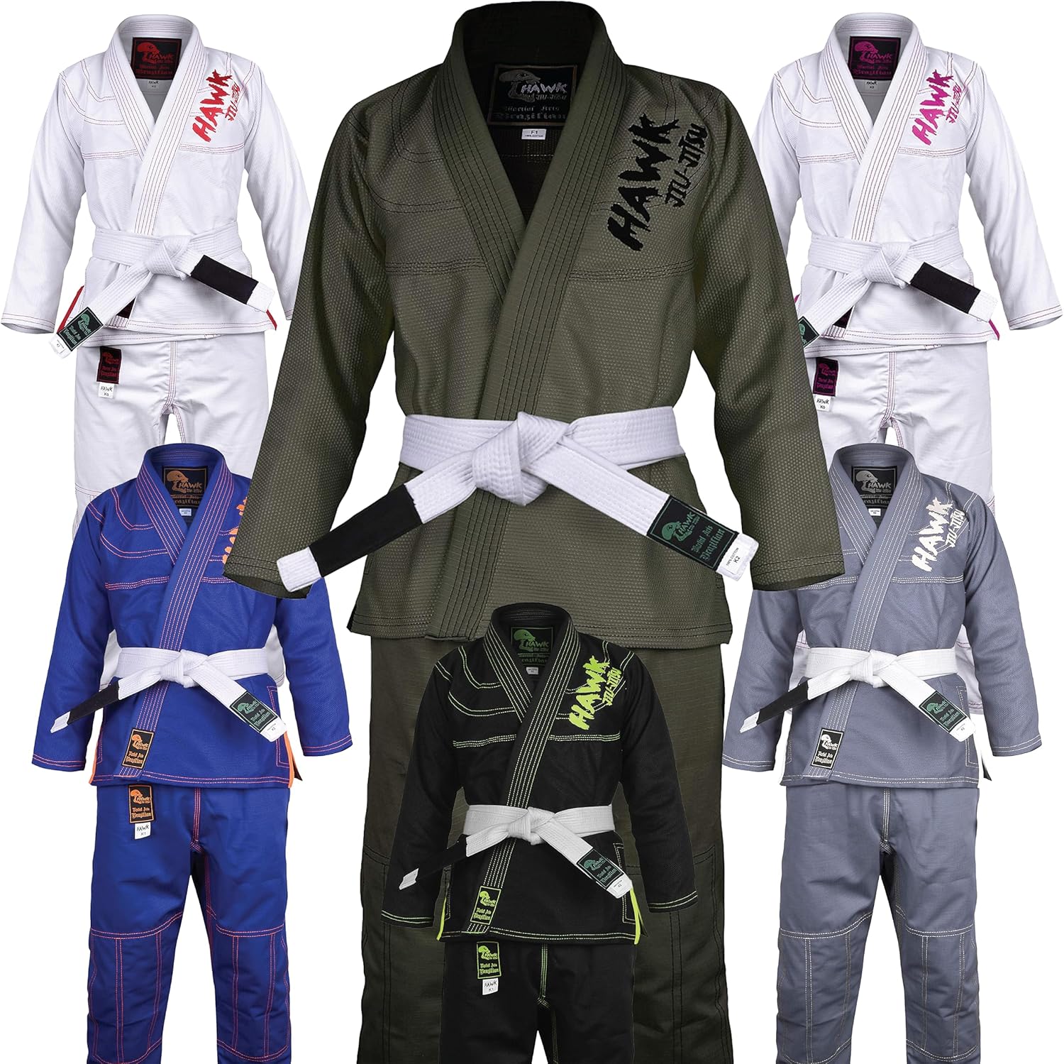 Hawk Sports Brazilian Jiu Jitsu Gi for Kids - Ultra-Light Tough
