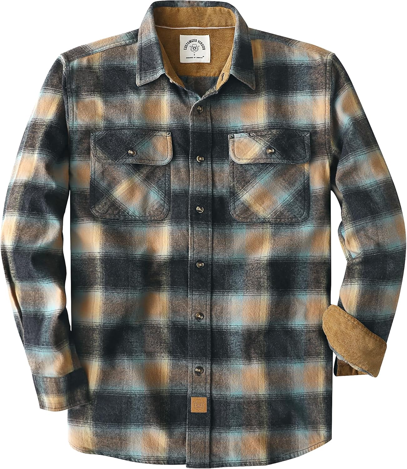 Dubinik Mens Flannel Shirt Long Sleeve Soft Brushed Cotton