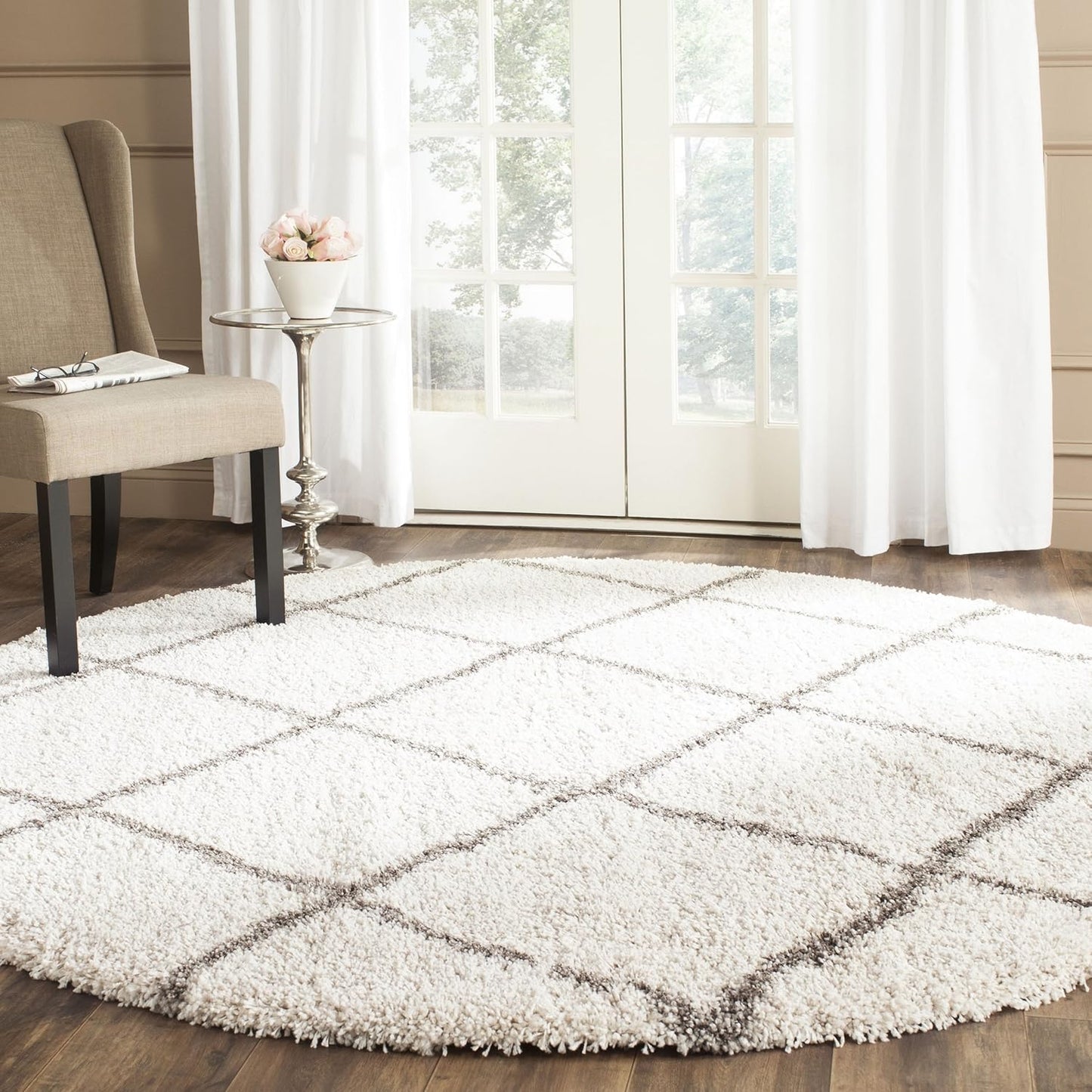SAFAVIEH Hudson Shag Collection Area Rug - Modern Trellis Design
