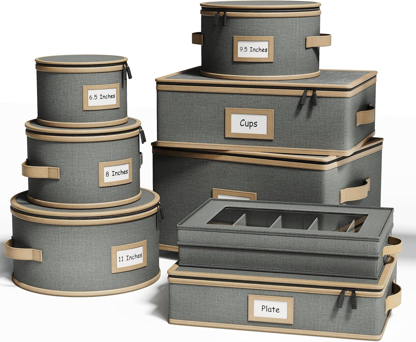 Hard Shell China Storage Containers 8 Piece Set for Dinnerware
