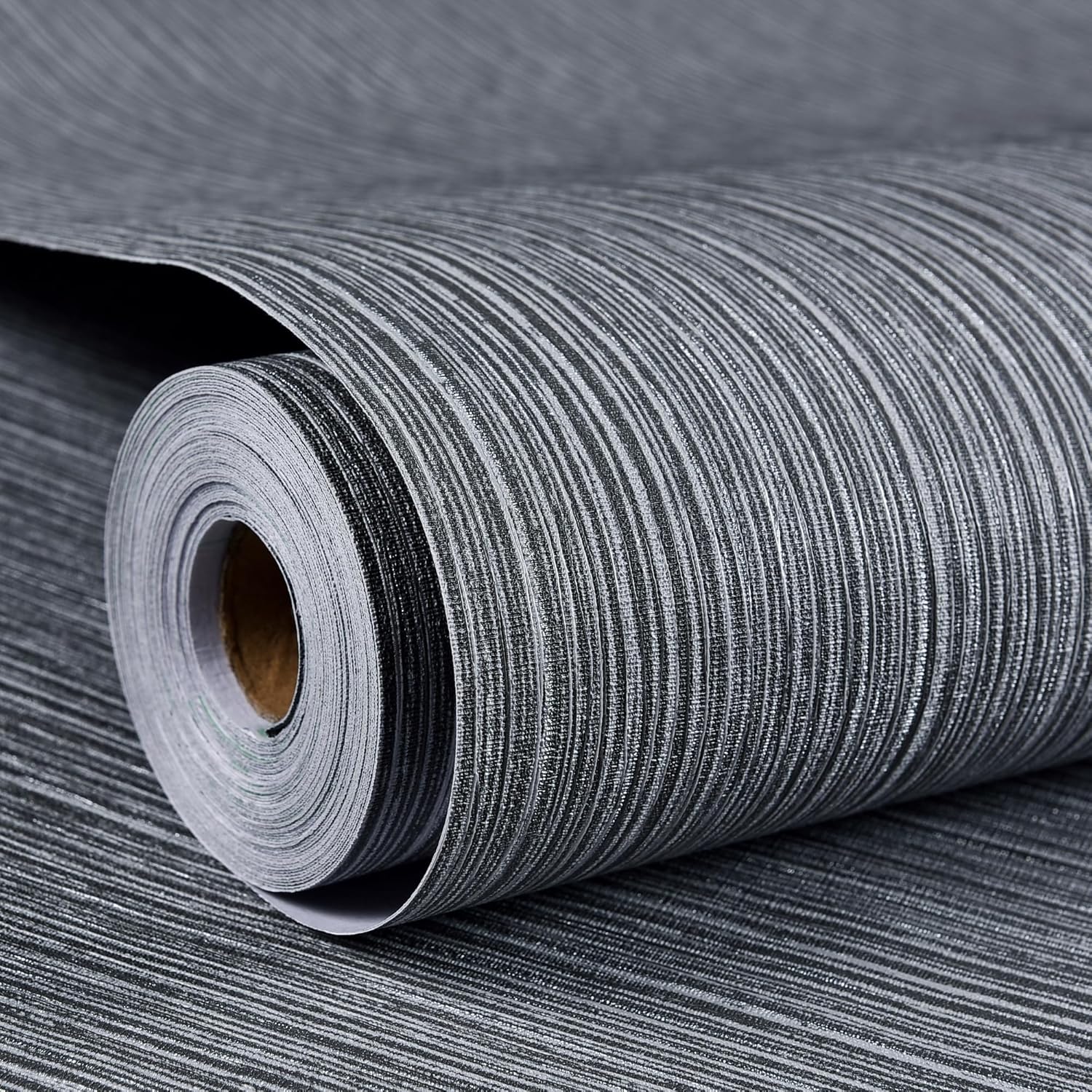 Haimin Grasscloth Wallpaper Textured Peel and Stick Gray Design