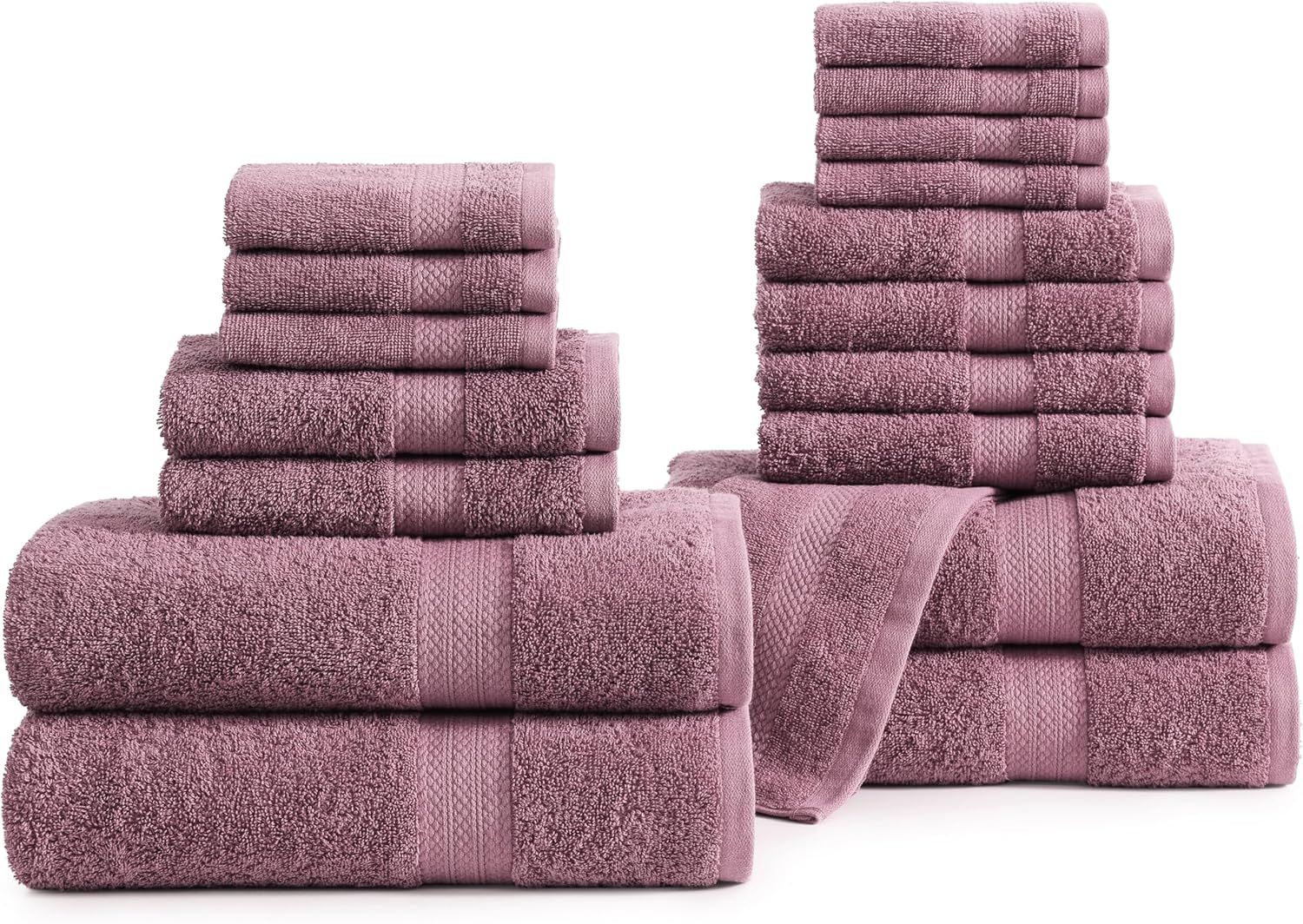 100% Cotton Bathroom Towel Set - 18 Pcs for Home & Travel
