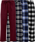 Andrew Scott Men's Cotton Flannel Pajama Pants 4 Pack - Soft, Roomy