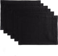 Solino Home Linen Black Placemats Set of 6 for Holidays