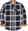 Mens Flannel Shirt Long Sleeve Button Down - Warm Cotton