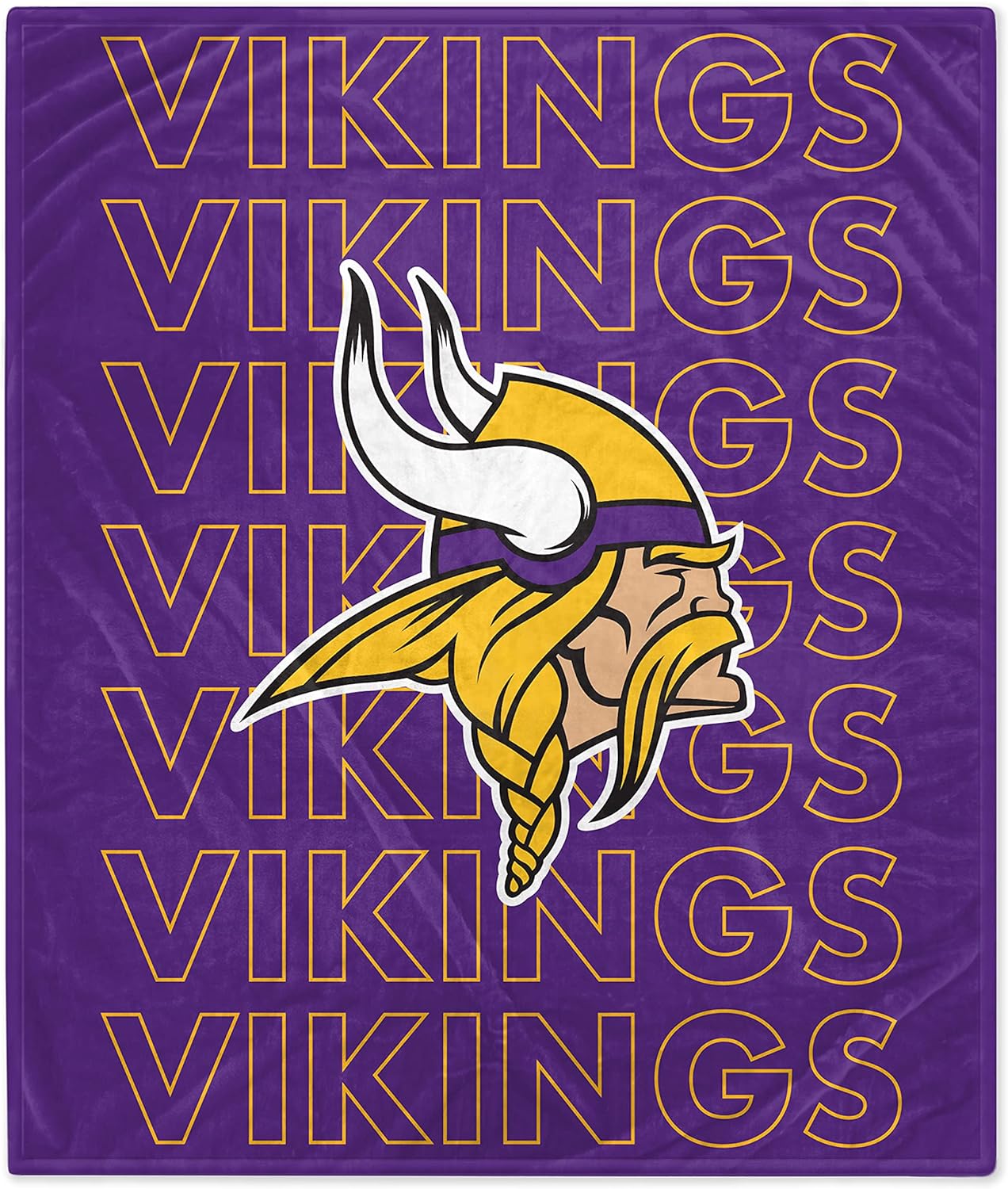 NFL Echo Team Wordmark Plush Throw Blanket - 60in x 70in Comfort