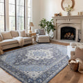 Bedsure 8x10 Area Rugs for Living Room, Vintage Low Pile Design