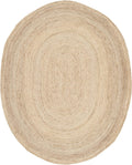 SAFAVIEH Area Rug 8x10 Oval Cape Cod Collection - Natural Brown