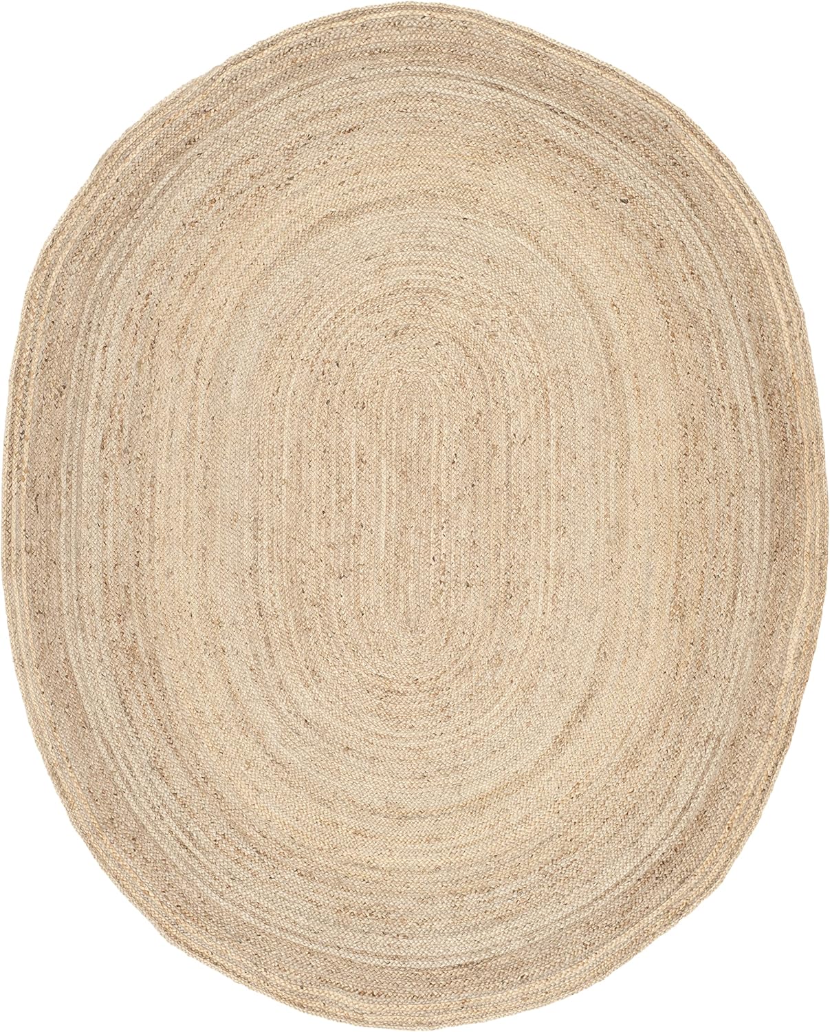 Handmade Braided Jute Area Rug 8x10 Oval for Any Room