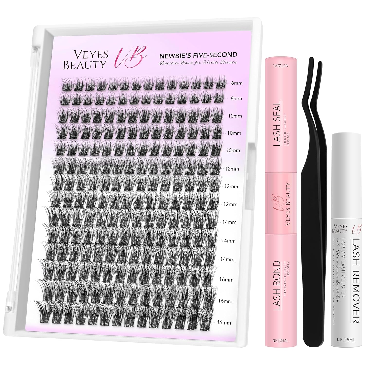 VEYESBEAUTY Lash Clusters Kit for Quick and Easy Extensions