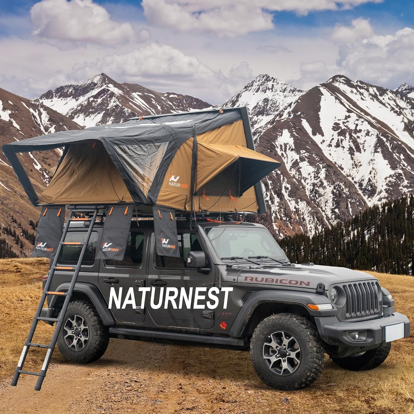 Spacious 3-Person Rooftop Tent - Easy Setup, All-Weather Protection!