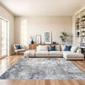 6x9 Washable Living Room Rug Modern Neutral Abstract - Easy Care