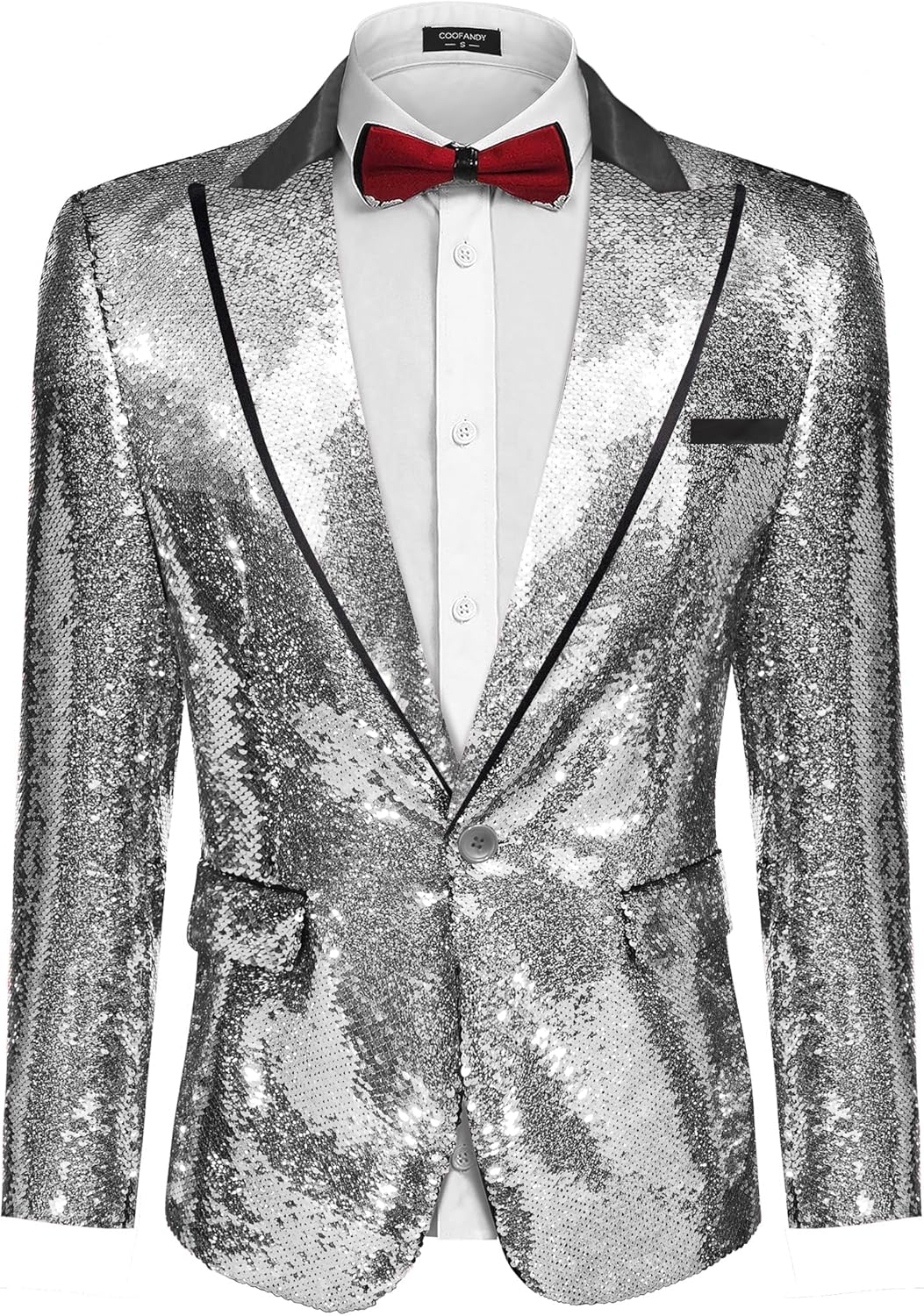 Stylish COOFANDY Mens Sequin Blazer for Parties and Weddings