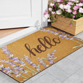 Door Mat Welcome Outdoor Mat - Durable Faux Coir Front Door Mat 24in x