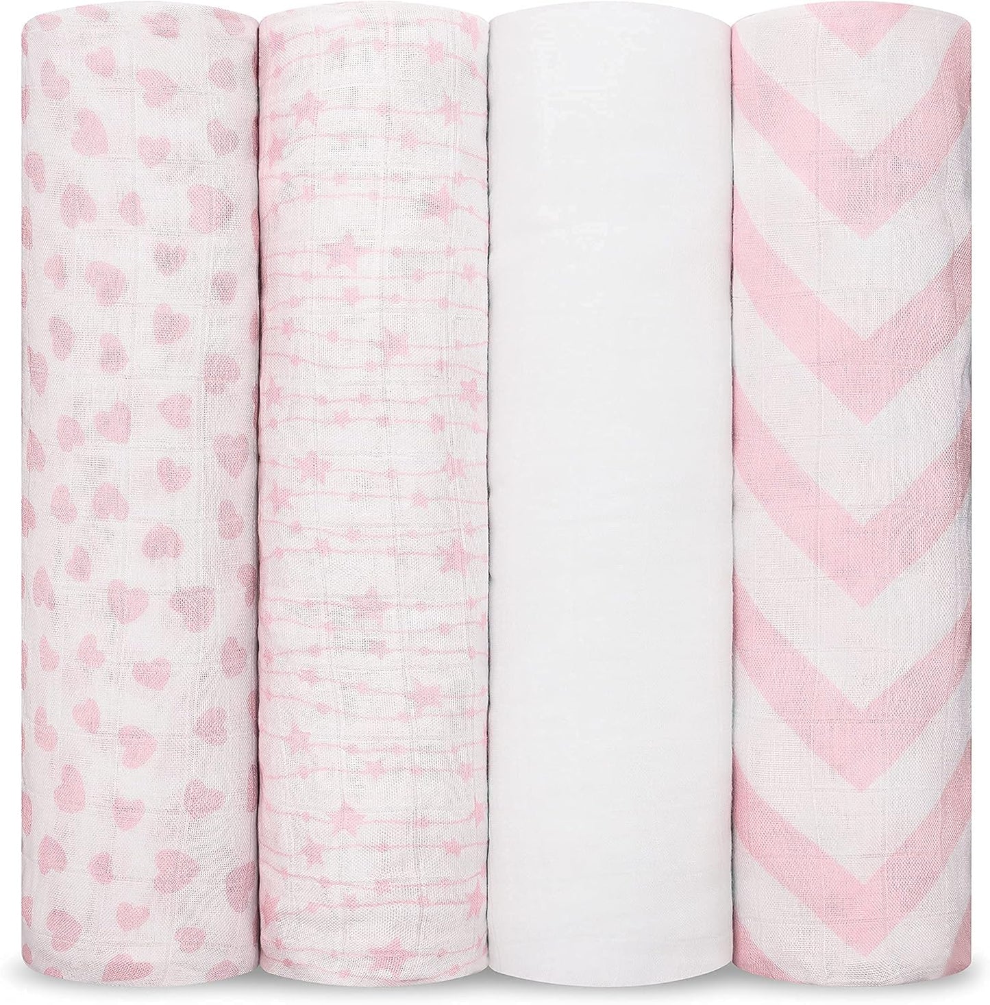 Comfy Cubs Muslin Swaddle Blankets for Newborns - Soft Cotton