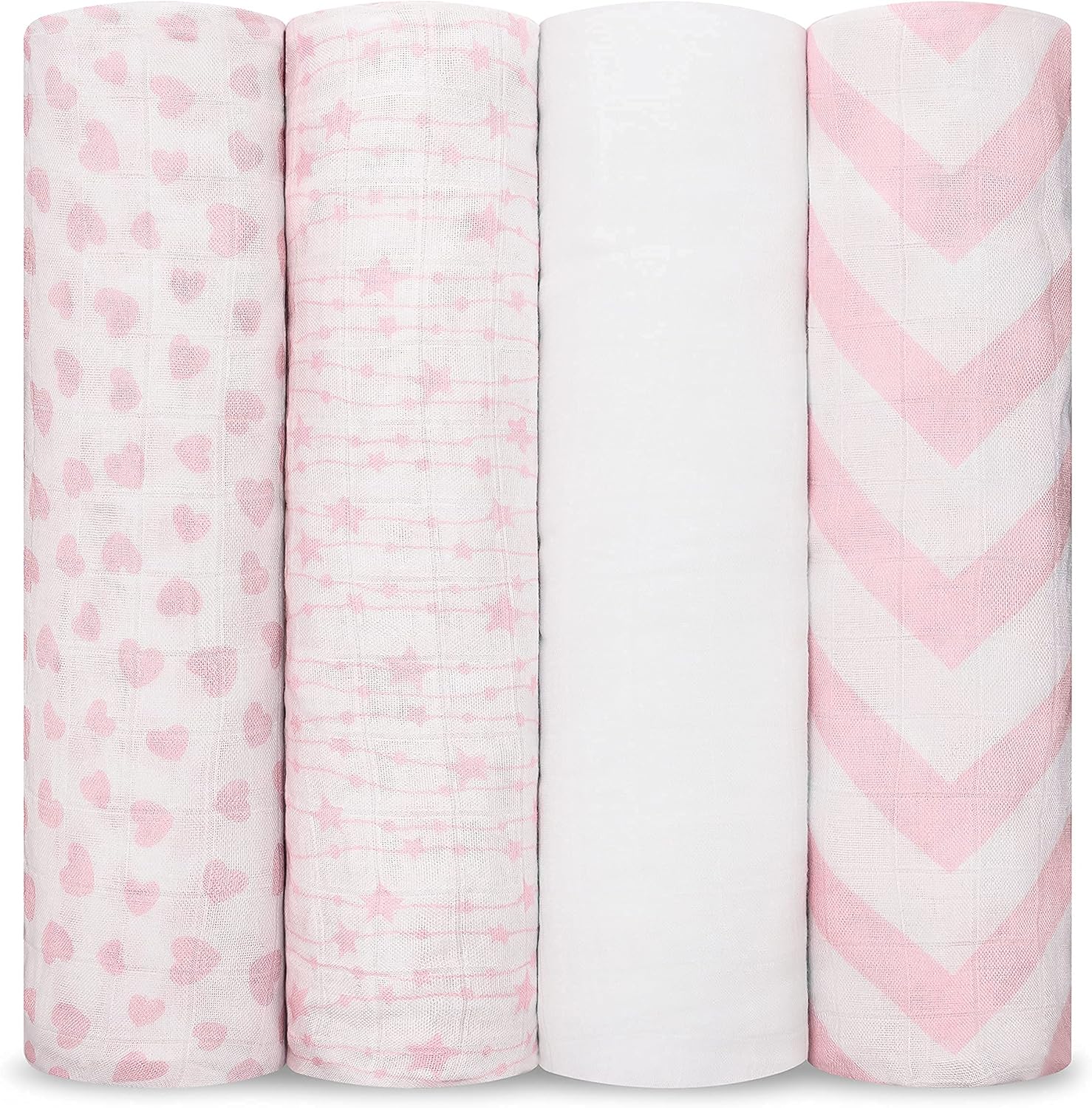 Comfy Cubs Muslin Swaddle Blankets for Newborns - Soft Cotton