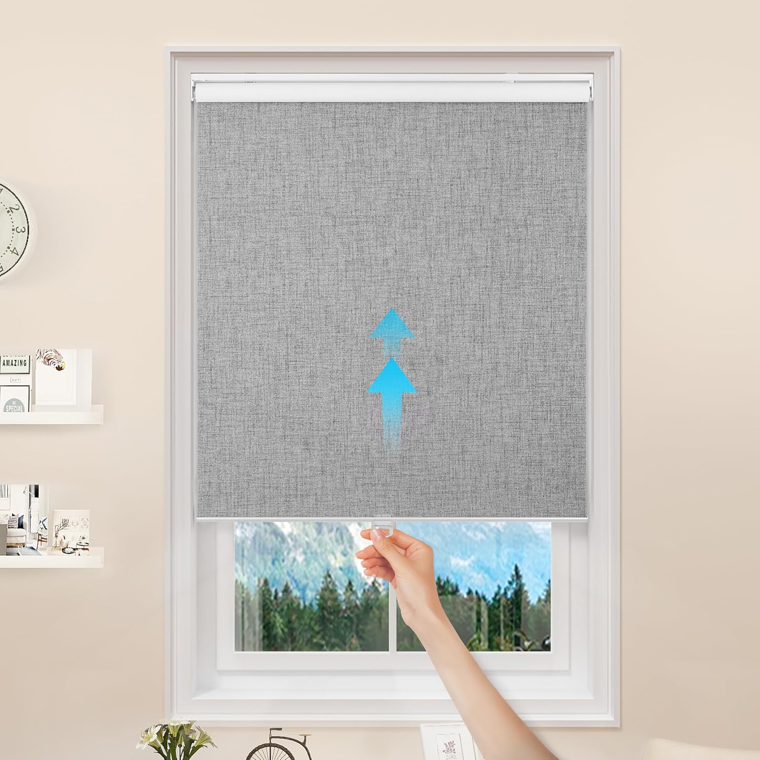 GENIMO 100% Blackout Roller Window Shades for Home and Office