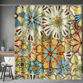 Boho Floral Shower Curtain 72x72 - Colorful Mandala Bath