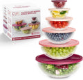 12 Pc Glass Mixing Bowl Set with Lids for Cooking and Baking