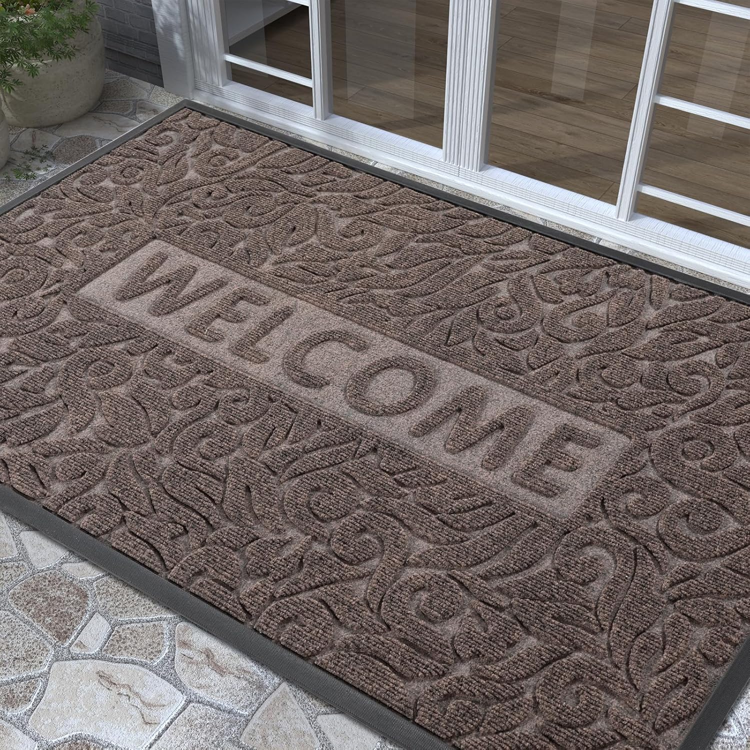 Yimobra Large Welcome Mat 60x36 for Outdoor and Indoor Use