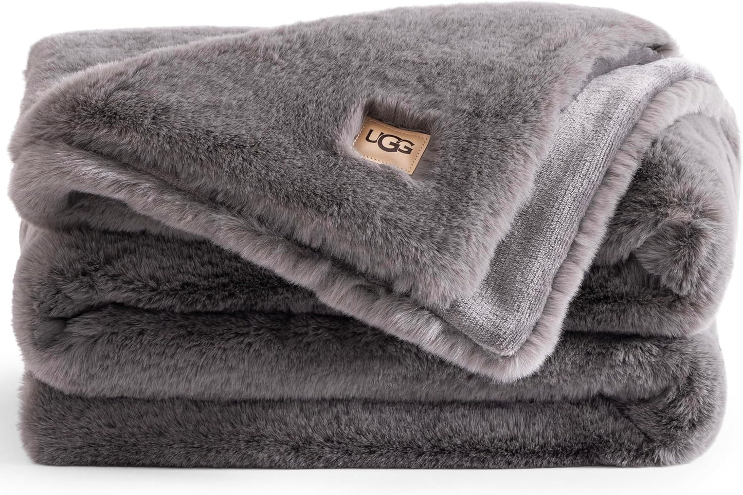 UGG Plush Faux Fur Throw Blanket for Cozy Home Decor