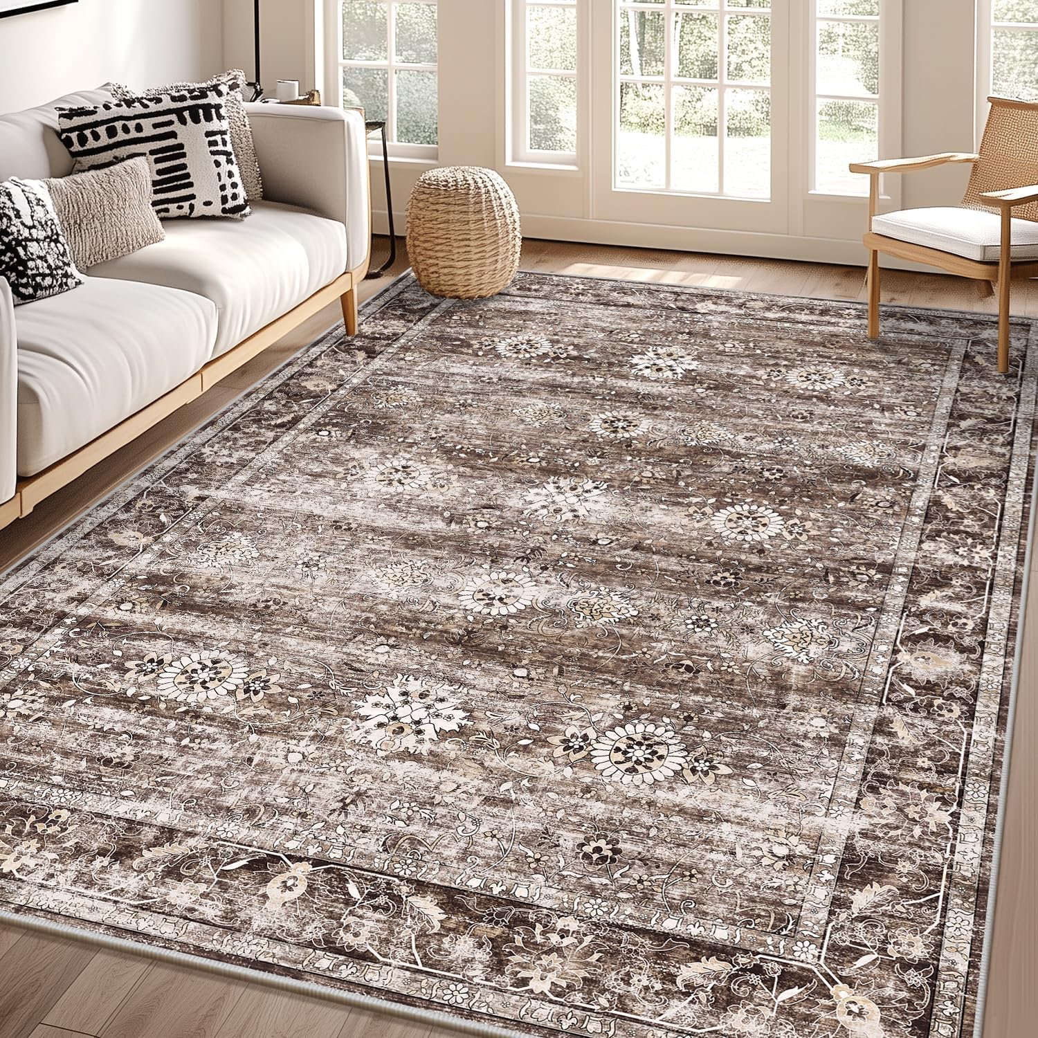 Yamaziot 6x9 Large Washable Area Rug for Living Room Decor