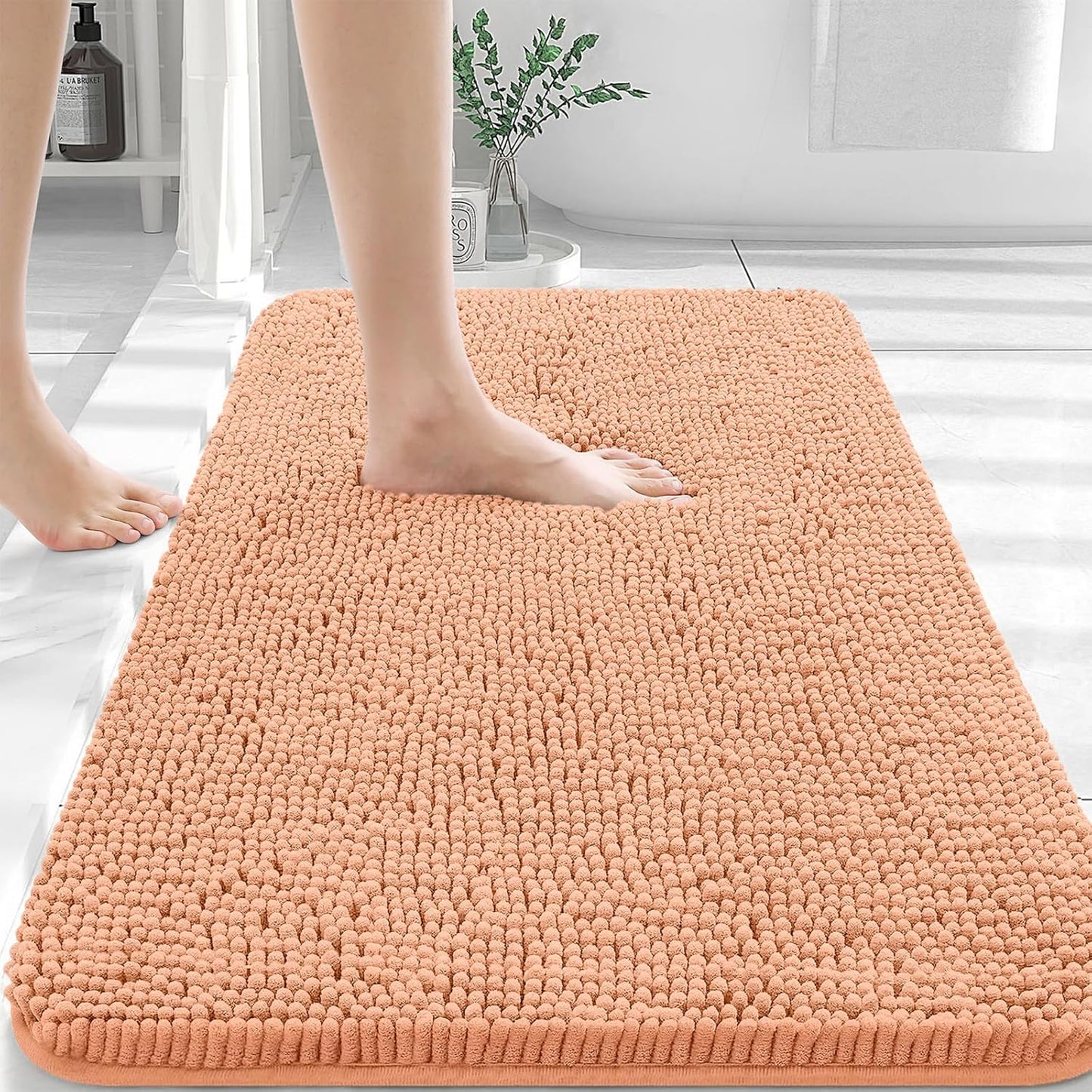 OLANLY Extra Soft Chenille Bath Rugs for Ultimate Comfort