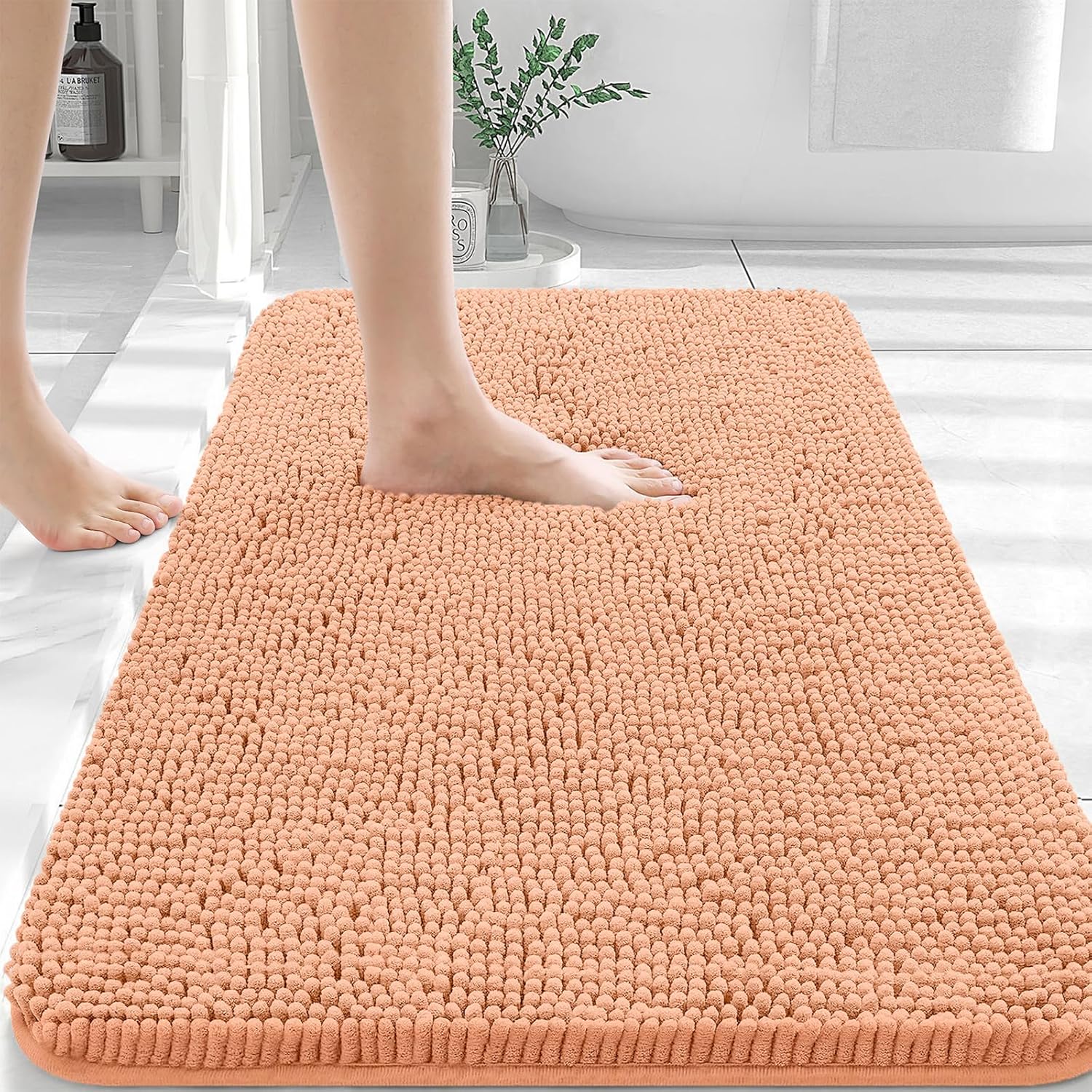 OLANLY Extra Soft Chenille Bath Rugs for Ultimate Comfort