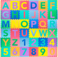 ProSource Kids Puzzle Alphabet Numbers Play Mat - 36 sq ft safe foam