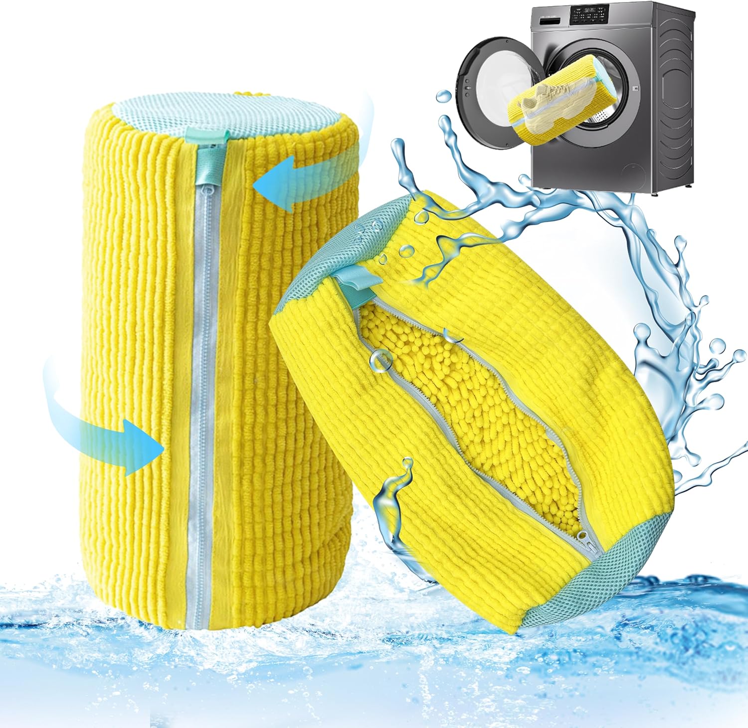 Sturdy Shoe Washing Bags x2 - Reusable & Upgraded Zipper