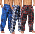 Active Club Mens Fleece Pajama Pants - Cozy Plaid Lounge Bottoms
